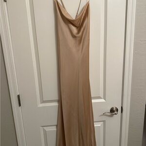 Elegant Beige Slip Dress